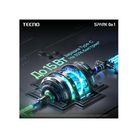 Смартфон Tecno Spark Go 1 4/64Gb Startrail Black - фото 18