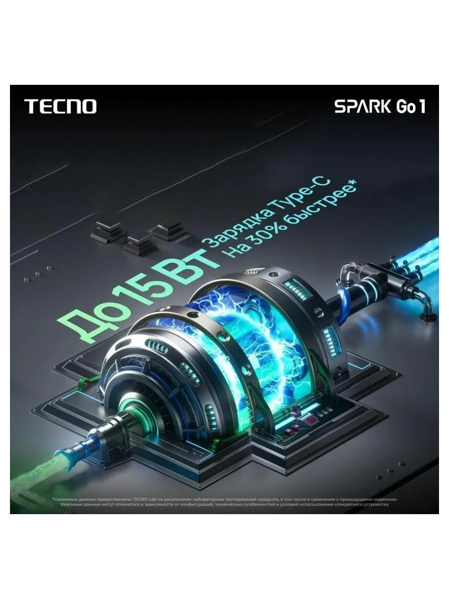 Смартфон Tecno Spark Go 1 4/64Gb Startrail Black - фото 18