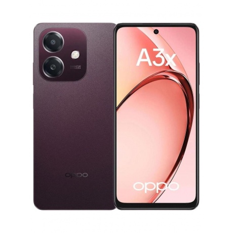 Смартфон Oppo A3x 4/128Gb Бургунди - фото 1