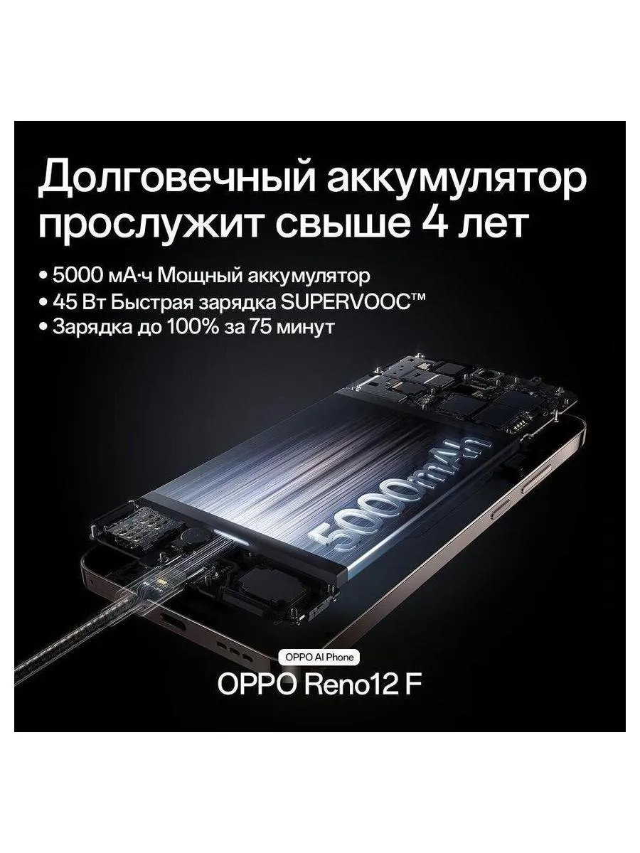 Смартфон Oppo Reno 12F 8/256Gb Grey - фото 17
