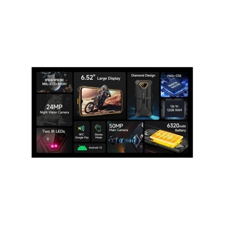 Смартфон Ulefone Armor X13 6/64Gb Black - фото 11