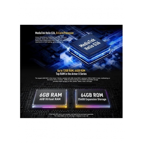 Смартфон Ulefone Armor X13 6/64Gb Black - фото 13