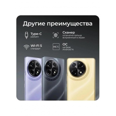 Смартфон Tecno Camon 30S 6/128Gb Dawn Gold - фото 32