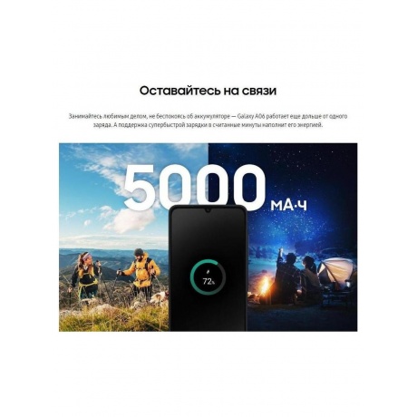 Смартфон Samsung Galaxy A06 4/128 Blue (EA) - фото 19