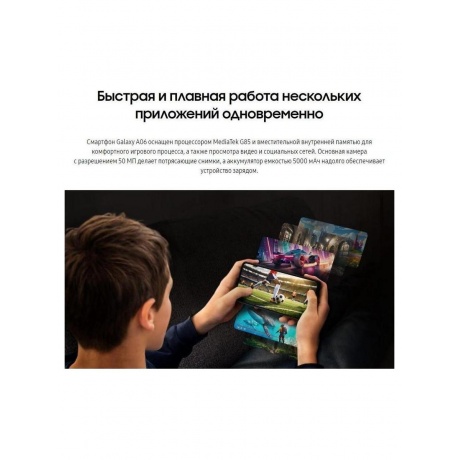 Смартфон Samsung Galaxy A06 4/128 Blue (EA) - фото 20