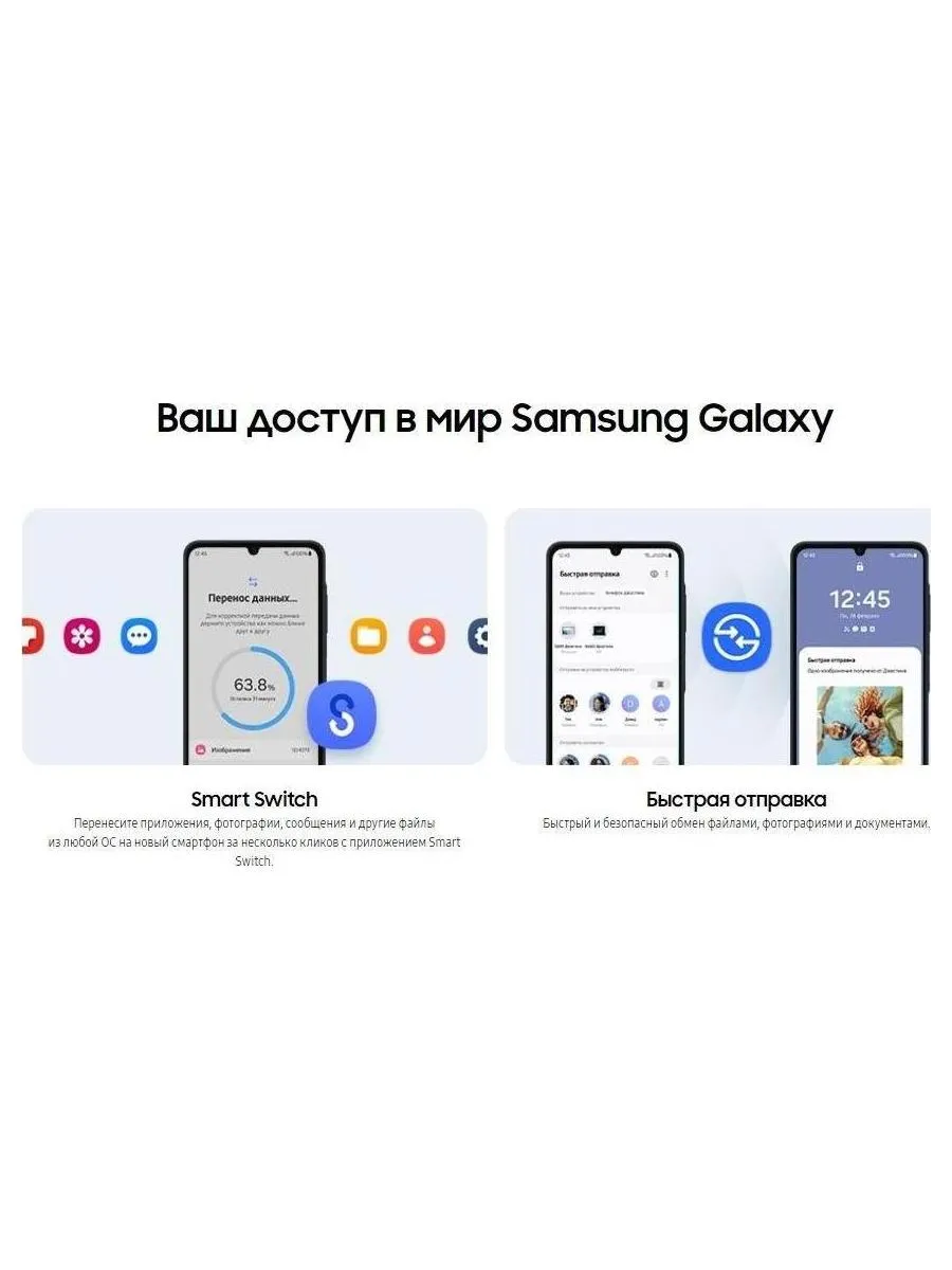 Смартфон Samsung Galaxy A06 4/128 Blue (EA) - фото 24