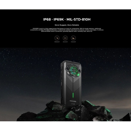 Смартфон Doogee S punk 6/256Gb Safari Green - фото 11