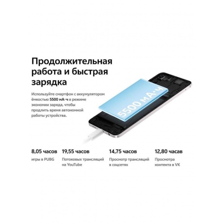 Смартфон Vivo Y19s 6/128Gb Glossy Black - фото 17