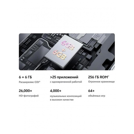 Смартфон Vivo Y19s 6/128Gb Glossy Black - фото 24