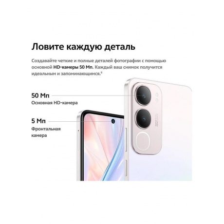 Смартфон Vivo Y19s 6/128Gb Glossy Black - фото 28