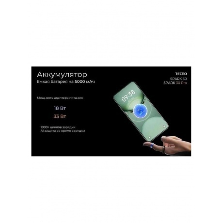 Смартфон Tecno Spark 30 Pro 8/256GB Arctic Glow - фото 46