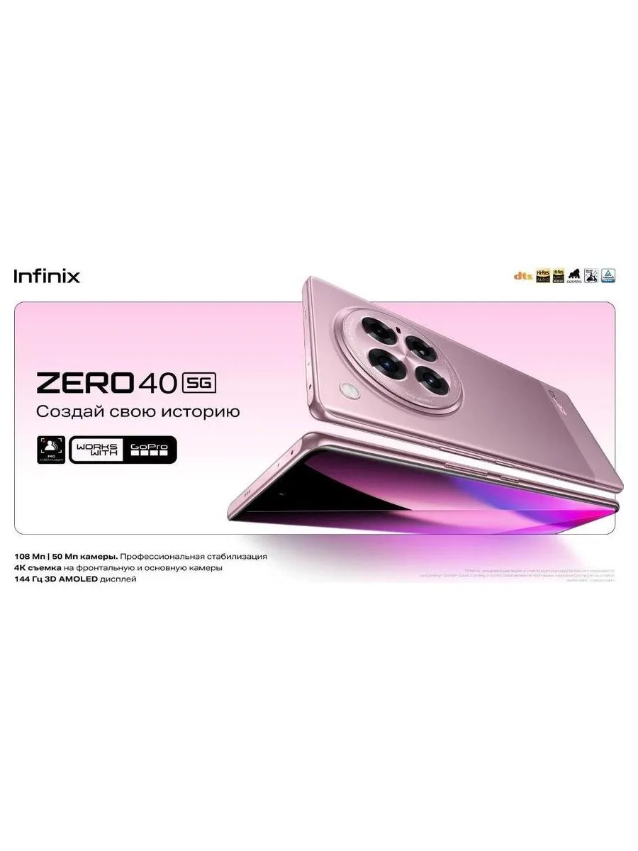 Смартфон Infinix Zero 40 5G 12/256Gb Rock Black - фото 18