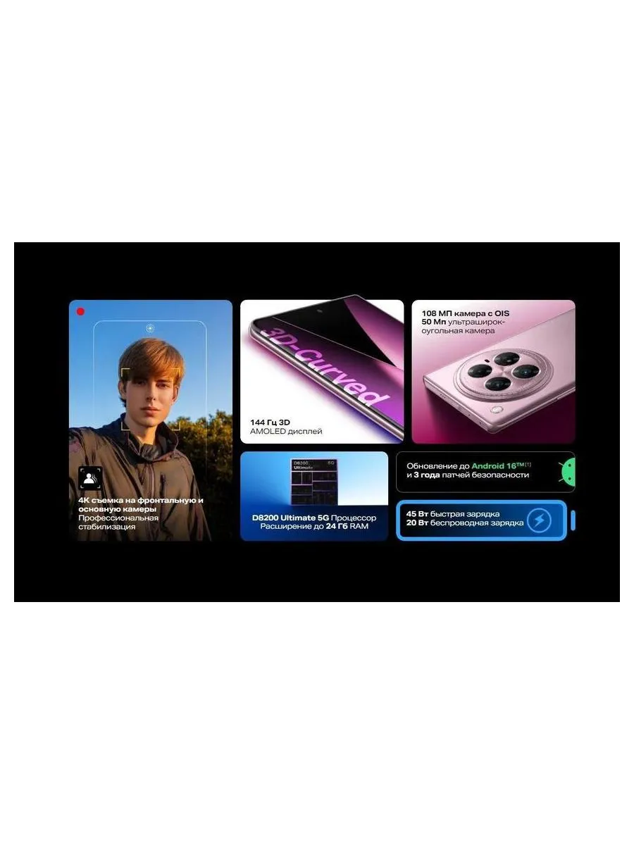 Смартфон Infinix Zero 40 5G 12/256Gb Rock Black - фото 19