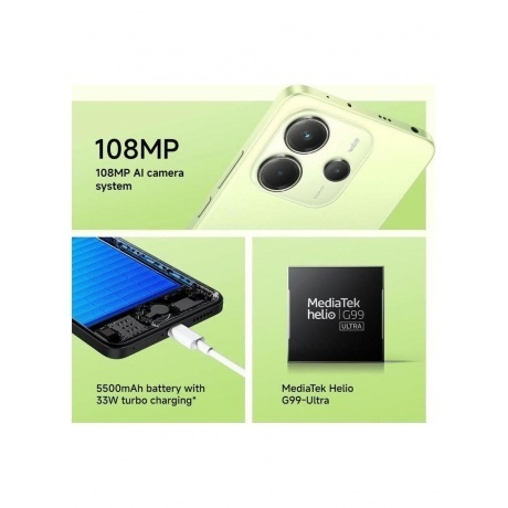 Смартфон Xiaomi Redmi Note 14 6/128Gb Ocean Blue - фото 17