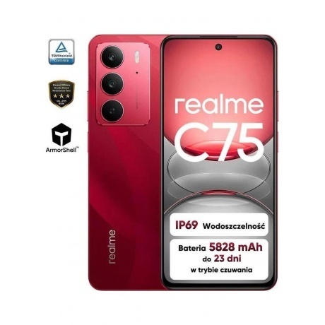 Смартфон Realme C75 8/256Gb Red - фото 12