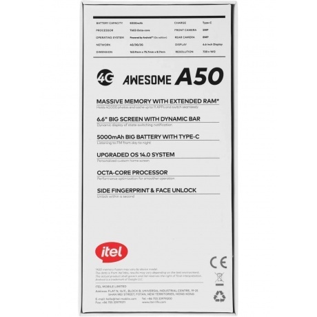 Смартфон Itel A50 3/64Gb Green - фото 19