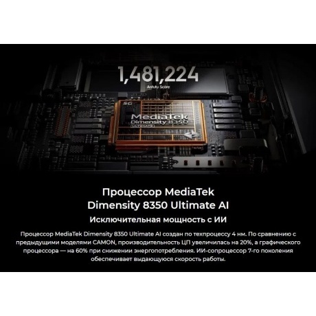 Смартфон Tecno Camon 40 Premier 5G 12/256Gb Green - фото 39