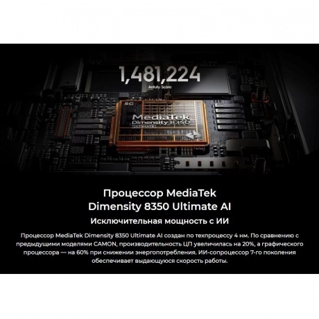 Смартфон Tecno Camon 40 Premier 5G 12/256Gb Black - фото 39