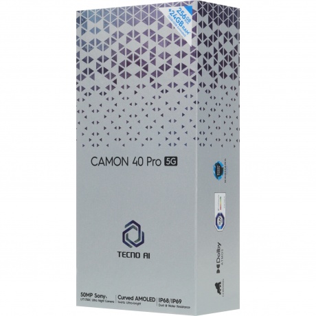 Смартфон Tecno Camon 40 Pro 5G 12/256Gb Black - фото 11