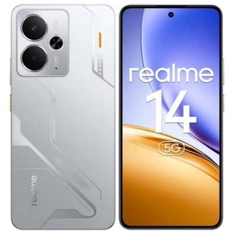 

Смартфон Realme 14 5G 12/256Gb Silver, Серебристый