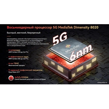 Смартфон Blackview BL9000 5G 12/512Gb Black - фото 16