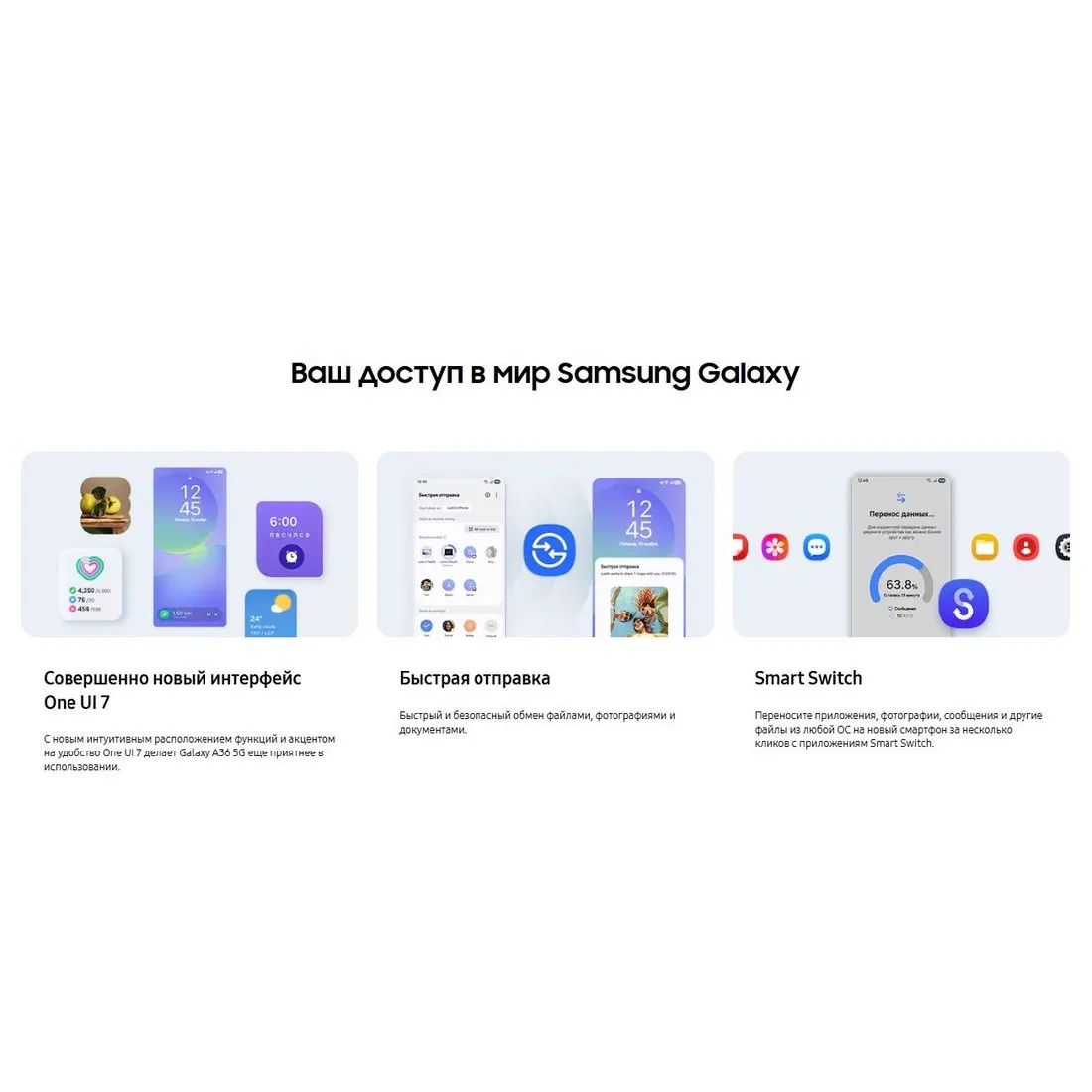 Смартфон Samsung Galaxy A36 8/256Gb (SM-A366BZAVMEA) White - фото 22