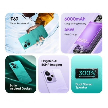 Смартфон Realme 14T 5G 8/128Gb Green - фото 26