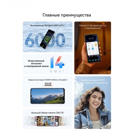 Смартфон Huawei Nova Y63 4/128Gb (51098FVL) Black - фото 13