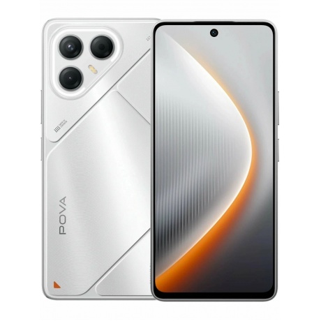 

Смартфон Tecno Pova 7 5G 8/256Gb Silver, Серебристый