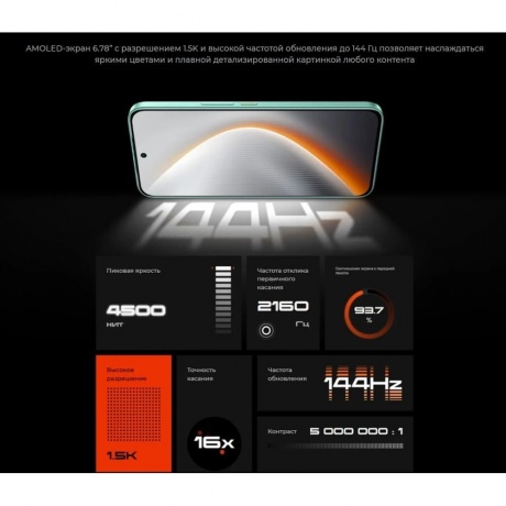 Смартфон Tecno Pova 7 Pro 5G 12/256Gb Grey - фото 10