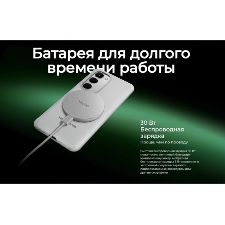 Смартфон Tecno Spark 40 Pro+ 8/256Gb White - фото 18