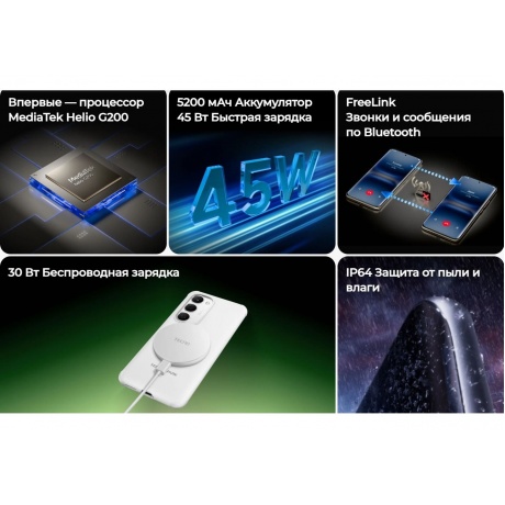 Смартфон Tecno Spark 40 Pro+ 8/256Gb Titanium - фото 10