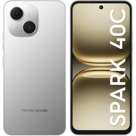 Смартфон Tecno Spark 40C 4/128Gb Grey - фото 1