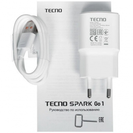 Смартфон Tecno Spark Go 1 3/128Gb White - фото 10