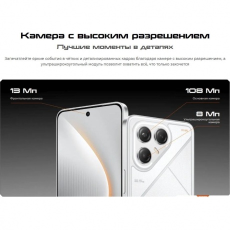 Смартфон Tecno Pova 7 Ultra 5G 12/256Gb White - фото 26