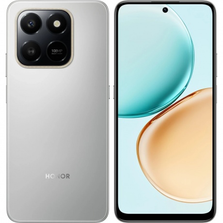 Смартфон Honor x7d 6/128 Silver - фото 1