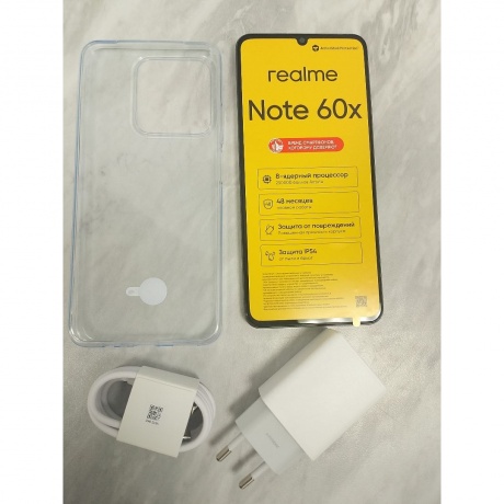 Смартфон Realme Note 60x 3/64Gb Black отличное состояние - фото 2