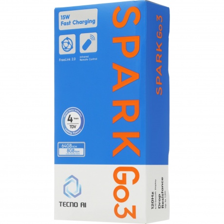 Смартфон Tecno Spark Go 3 4/64Gb серый - фото 20