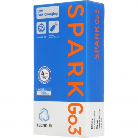 Смартфон Tecno Spark Go 3 4/64Gb Синий - фото 14