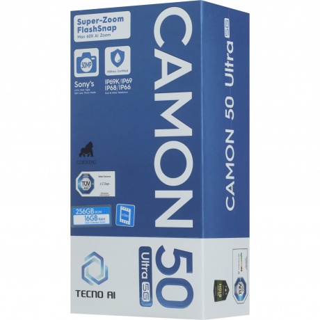 Смартфон Tecno Camon 50 Ultra 5G 8/256Gb Green - фото 12