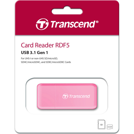 Карт-ридер Transcend All in1 Multi Card Reader (TS-RDF5R) Pink