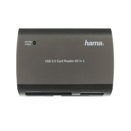 Карт-ридер USB2.0 Hama H-49009 серебристый - фото 1
