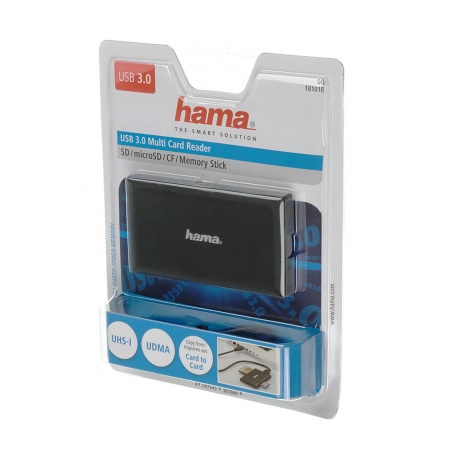 Карт-ридер USB3.0 Hama Multi черный - фото 4
