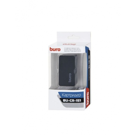 Карт-ридер USB2.0 Buro BU-CR-151 черный - фото 5