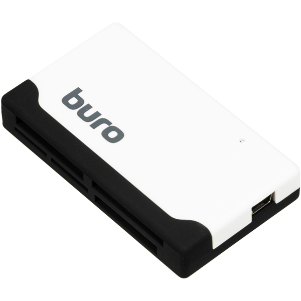 карт ридер usb2 0 buro bu cr 108 черный Карт-ридер USB2.0 Buro BU-CR-2102 белый