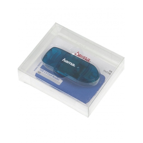 Карт-ридер USB2.0 Hama H-114730 синий - фото 3