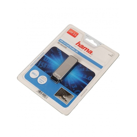 Карт-ридер USB3.0 Hama H-123900 серебристый - фото 4