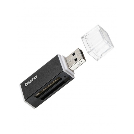 Карт-ридер USB2.0 Buro BU-CR-3104 черный - фото 5