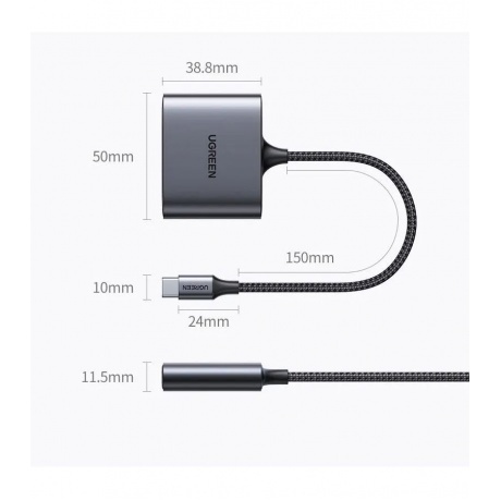 Карт-ридер UGREEN CM387-80798 Space Gray (80798) - фото 2