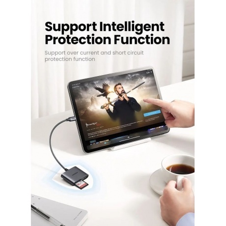 Карт-ридер UGREEN CM387-80798 Space Gray (80798) - фото 3